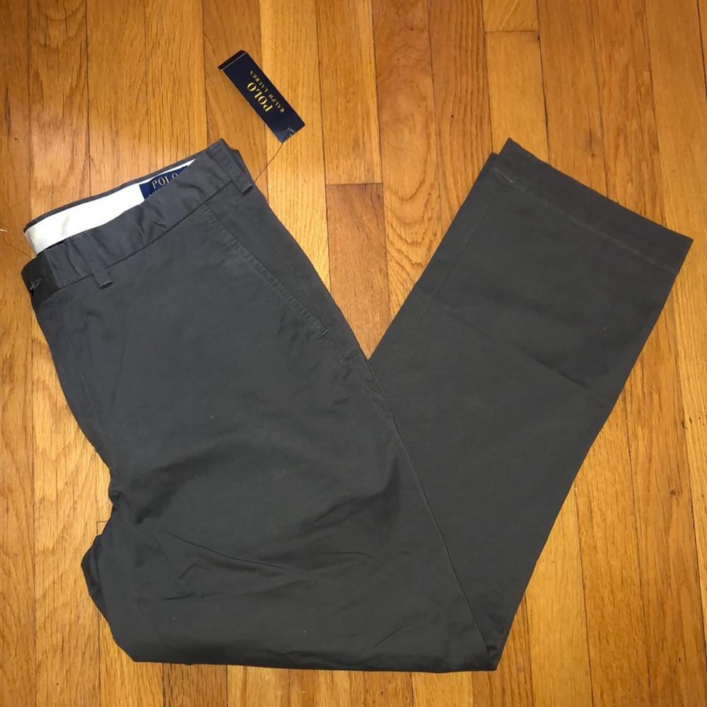 NWT Ralph Lauren 36x30 grey chinos